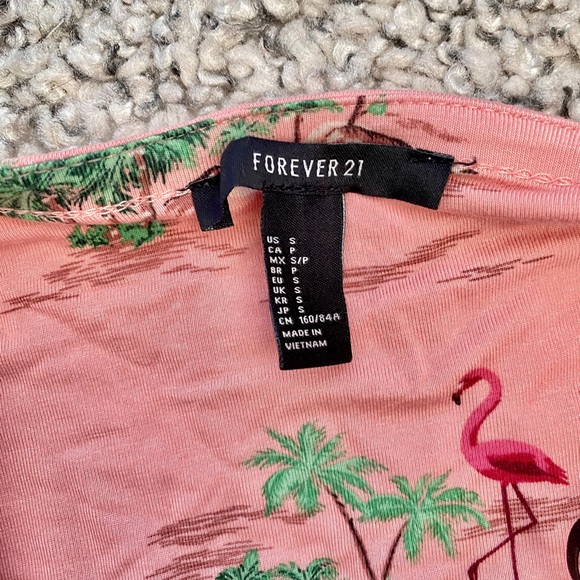 F21 Pink Flamingo Strapless Tube Dress - Picture 4 of 4